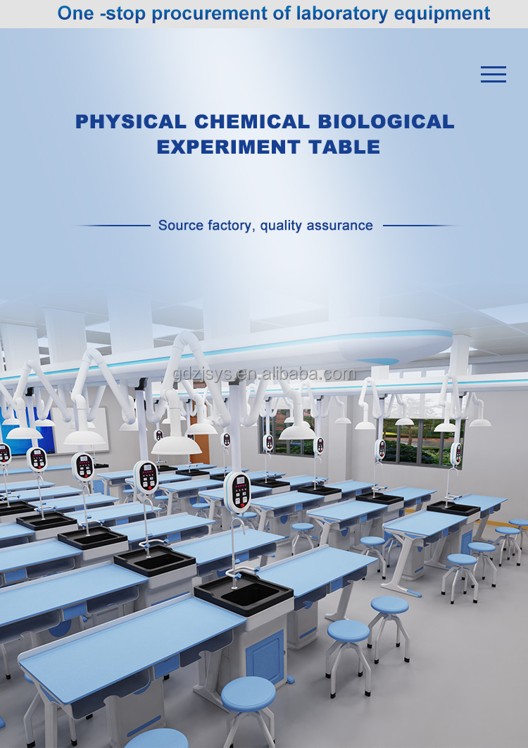 Experiment Function Chemistry Lab Furniture Powder Coating 1200*600*780mm