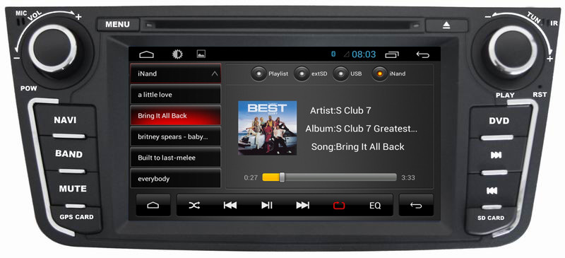 Ouchuangbo car raadio dvd for Geely EX7 with 1080P HD video decode playing android 6.0