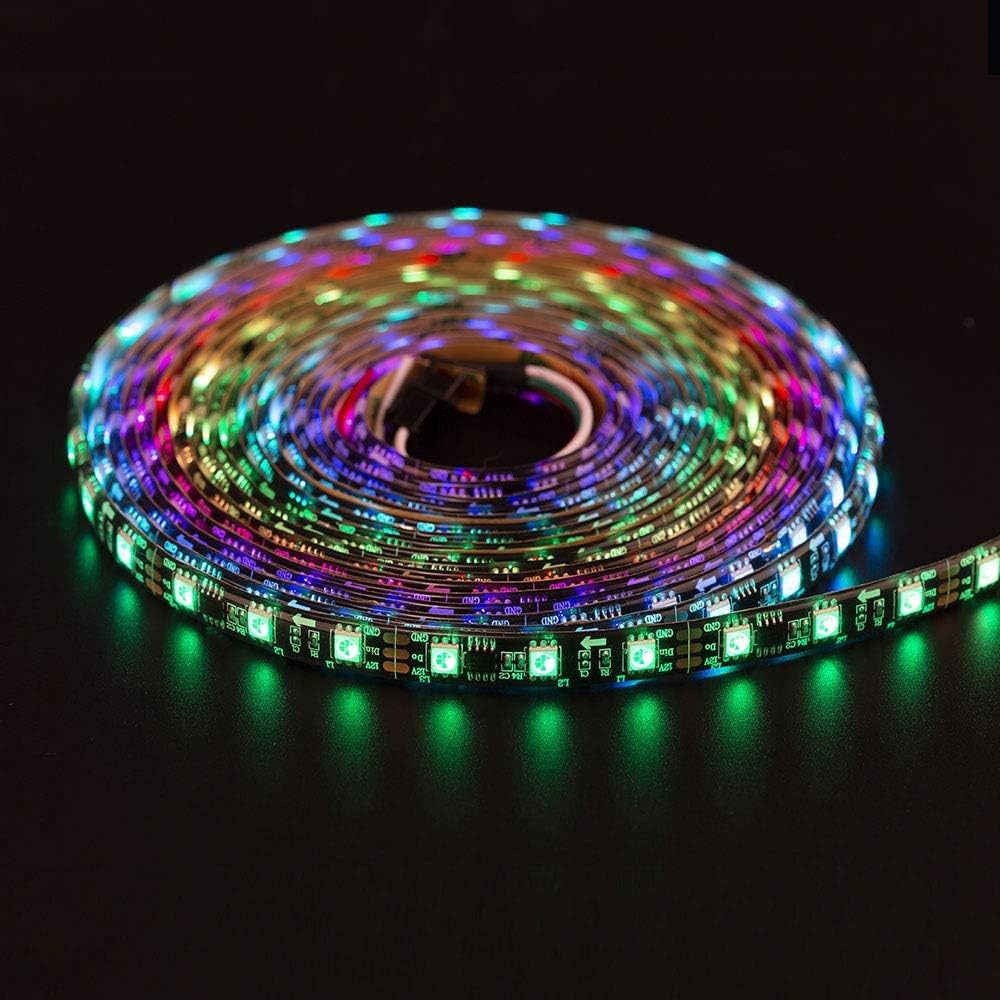 WS2812B RGB 5050SMD Individual Addressable Flexible Full Color LED Strip Dream Color IP30 DC5V strip light