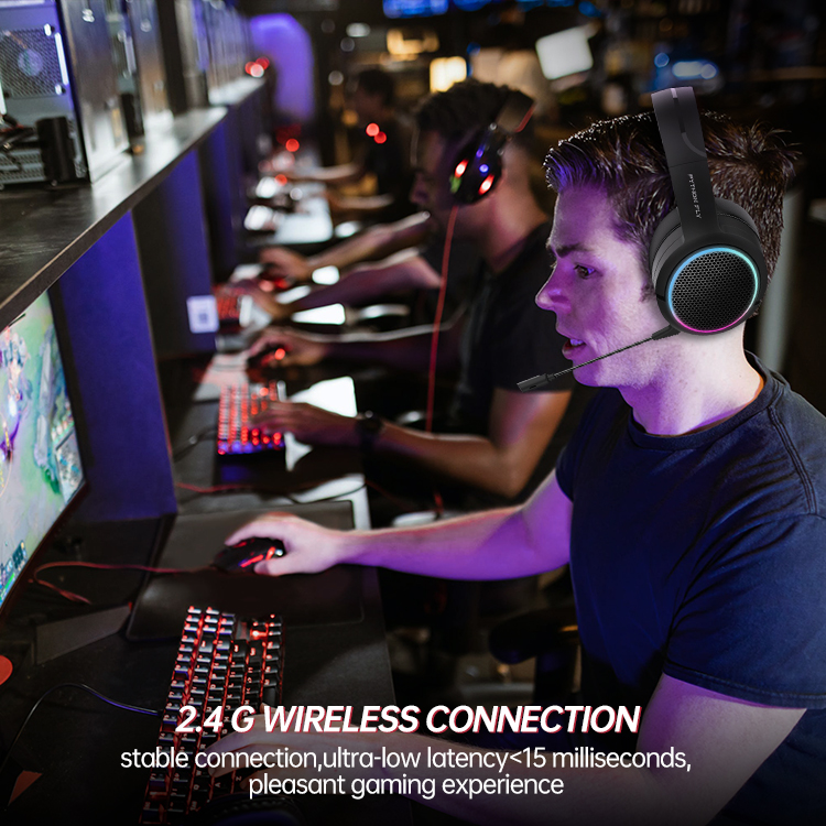 2.4G BT USB-C Wireless Noise Cancelling Gaming Headset For PC PS4 PS5 Playstation 4 5