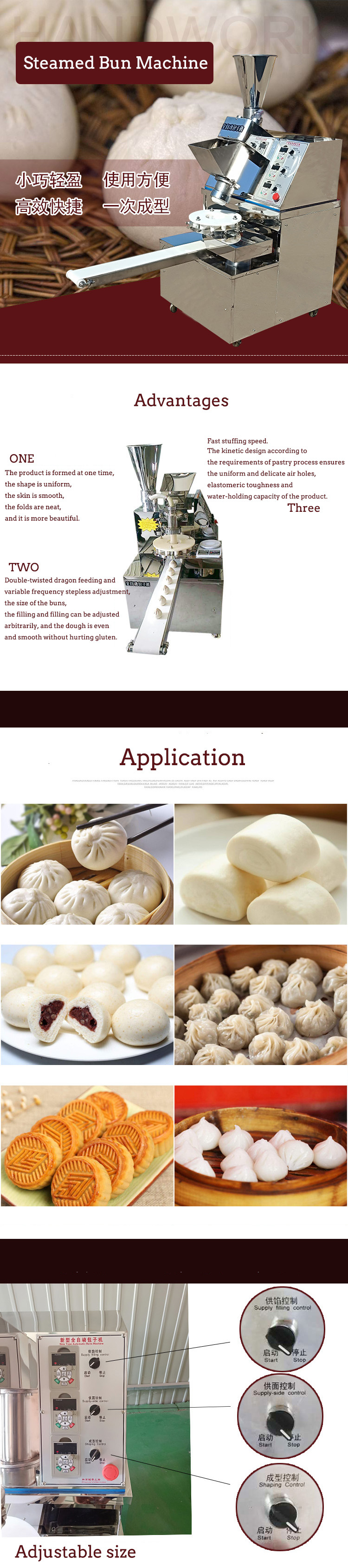 Good Quality Automatic Momo Dumpling Maker Steam Stuffing Bun Bao Baozi Making Machine