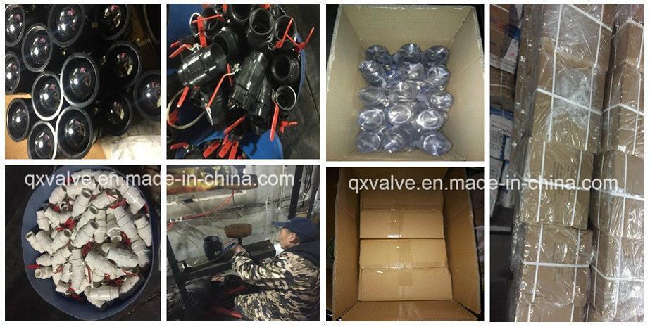 High Quality 1 1/2 Inch PVC/Plastic Ball Valve 2 PCS Valves with Metal Handle