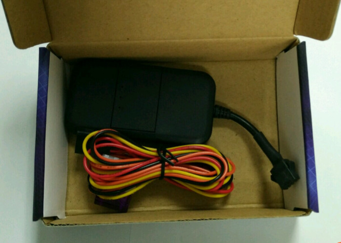 Black Small auto gps tracker device for motorcycle With Mileage statistics