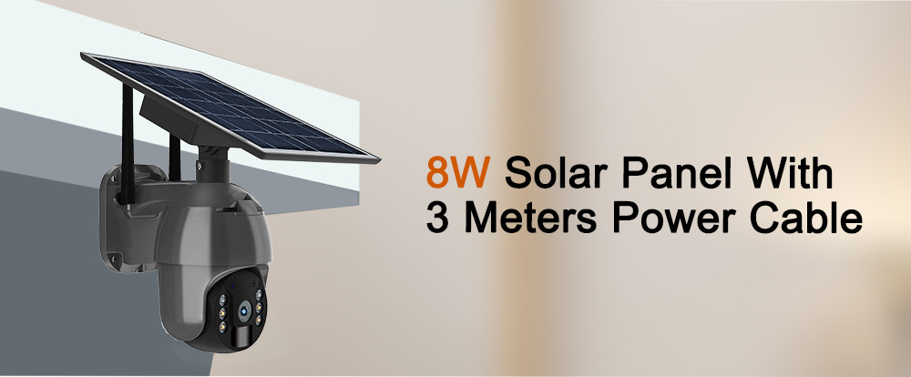 2K 4MP 8W Solar Panel CCTV Camera Rechargeable Battery Camera H.265