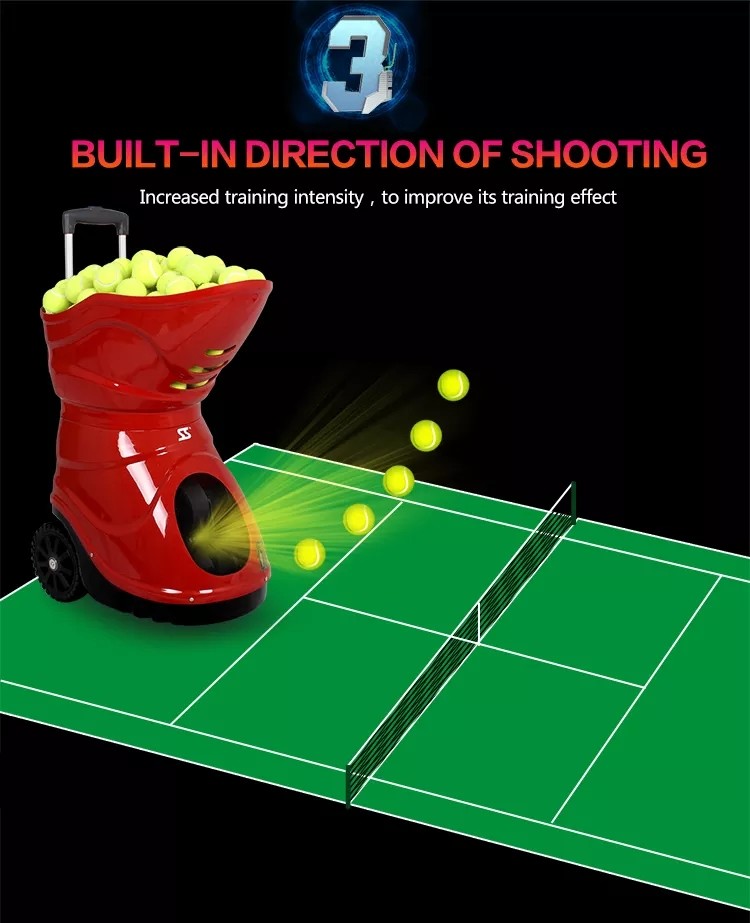 12VDC 120W 20KM/H Tennis Ball Machine For Training Multiple Mode