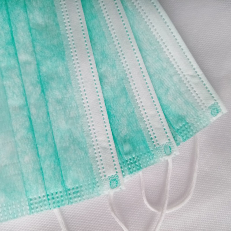 Single Use 3 Ply Disposable Face Mask Non Woven Medical for Pollution Protective