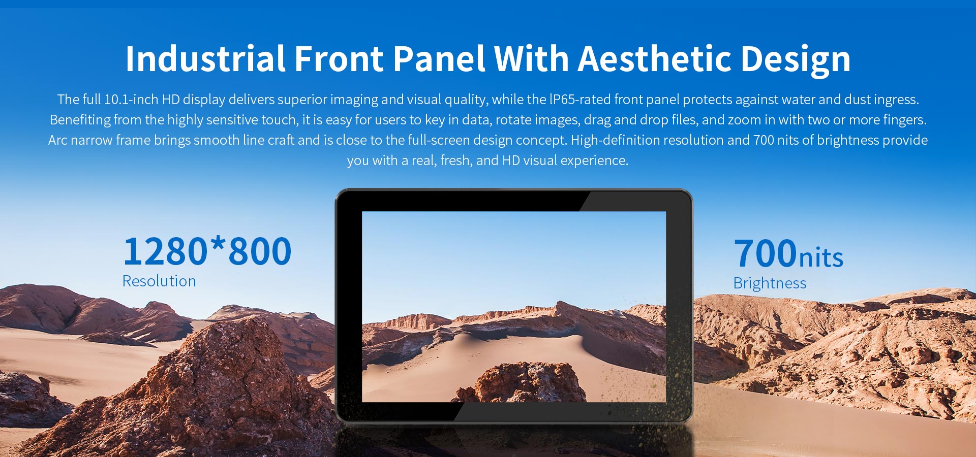 P10A Rugged All-in-One Tablet Computer with Fanless Touchscreen and IP65 Waterproof Rating