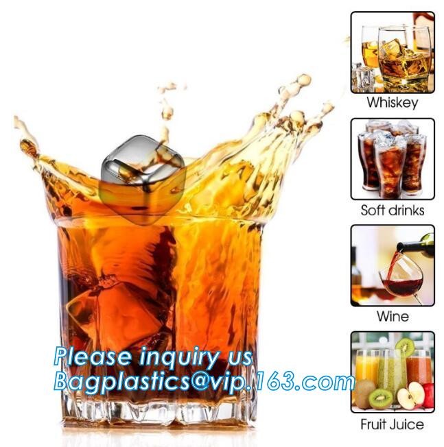 best chilling ice cubes for whiskey stainless steel whiskey stones with FDA, real dice ice cube whisky wine stone stainl