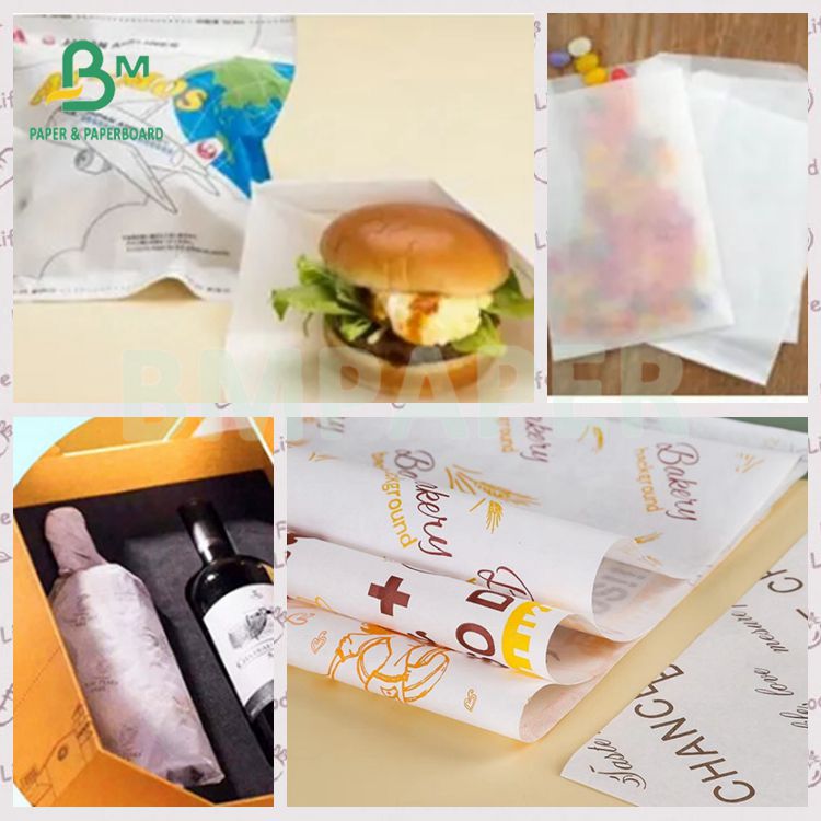 Candy Wrapping Food Grade Bleached White 35 45 GSM MG Kraft Paper