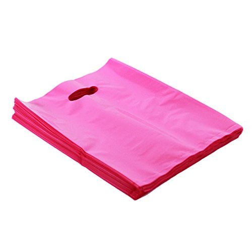100 Glossy Merchandise Retail Gift Bags , LDPE Material Plastic Retail Bags