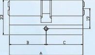 Sealing Pin Keyed Alike Euro Cylinder Locks With 6 Pins Computer Keys