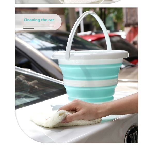 Portable Foldable Plastic Bucket Lightweight Design Easy To Store