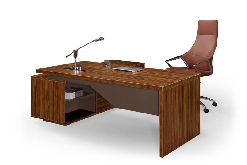 One Step Office Desk With Filing Cabinet , Executive Office Desk Strong Wearability