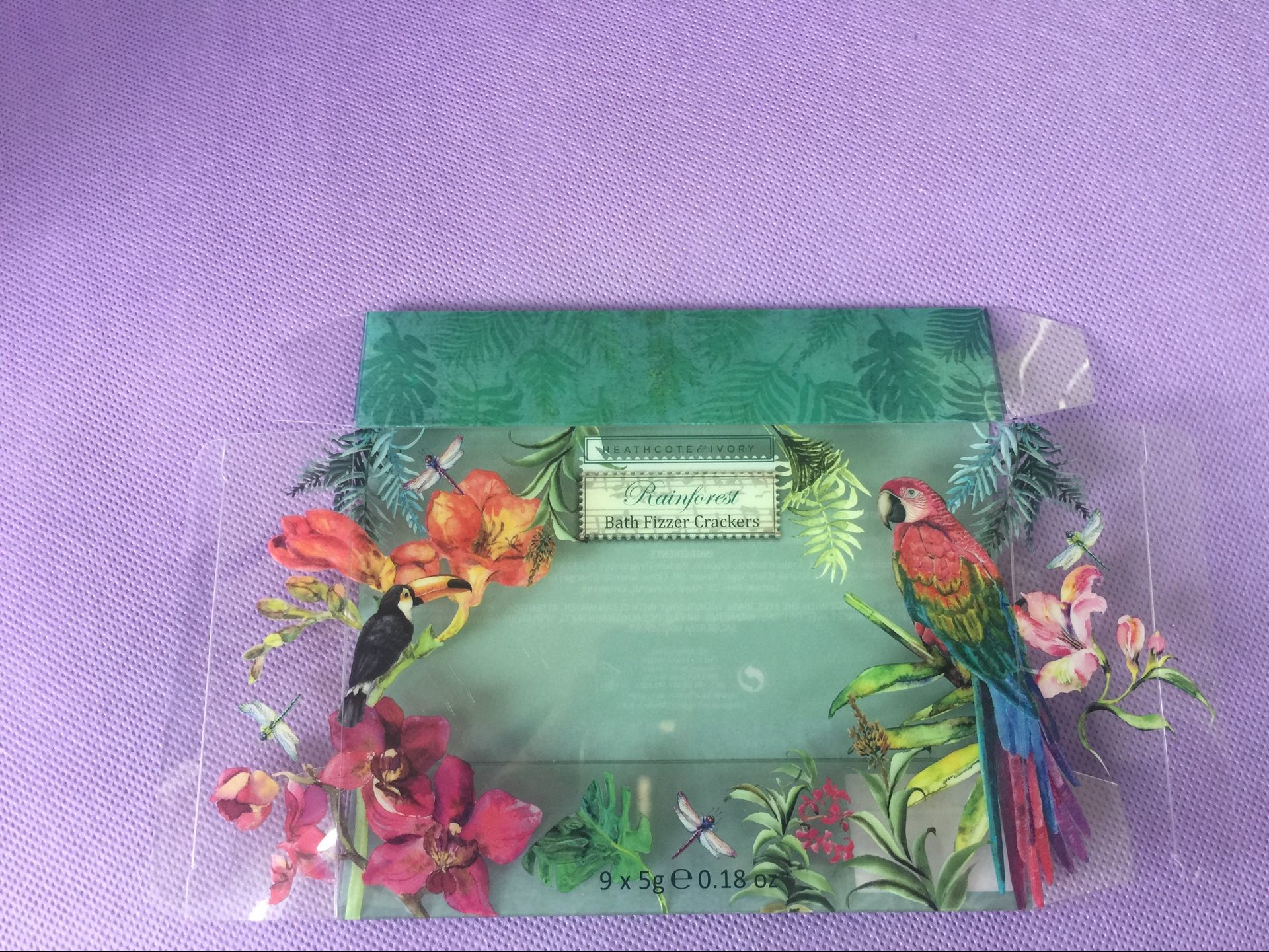 Durable Clear Green Printed PVC Box OEM , Printing Flowers PVC Plastic Box