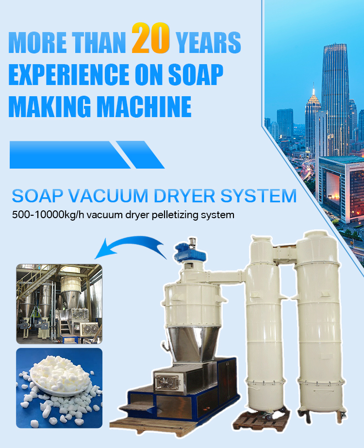 Multifunctional 1000kg/H Vacuum Drying System For Soap Noodles Making Machine