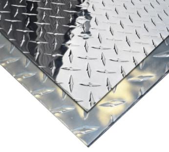 Quality 3003 1mm Diamond Embossed Aluminum Sheet , Diamond Tread Aluminum Plate for sale