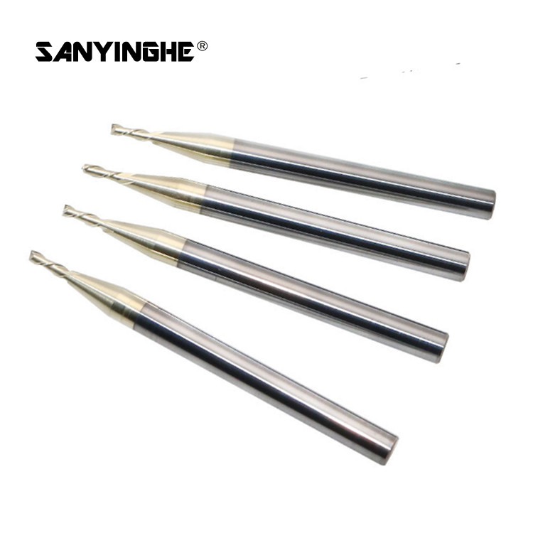 4 Flute Flat Milling Cutter 0.2mm 0.3mm 0.4mm 0.5mm 0.6mm CNC Tungsten Carbide End Mill Router Bits