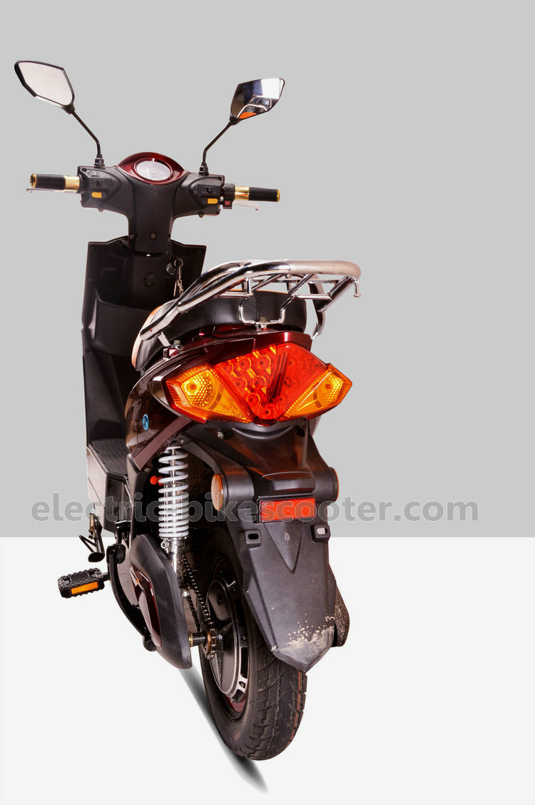 2 Wheeled Electric Bike Scooter With Seat 120km 60V 500W Dark Red