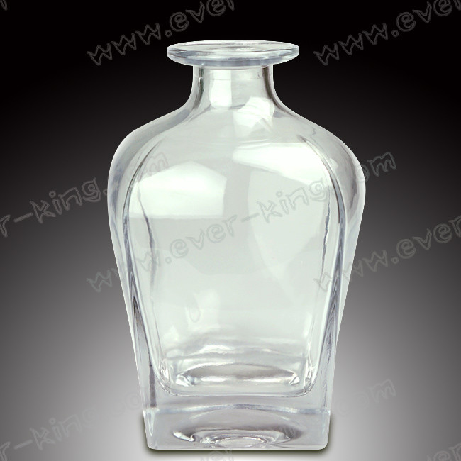 Glass cap 500 ML Round Oval Rum Tequila Bottle