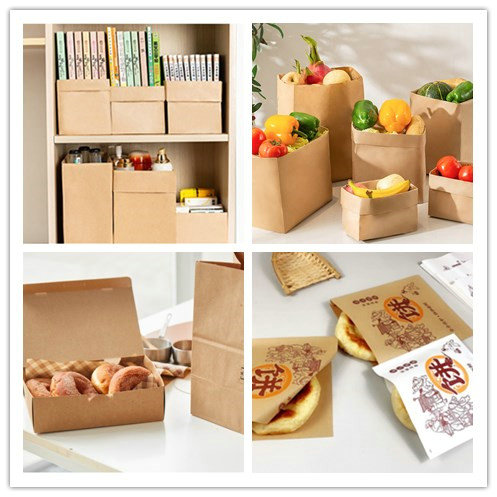 1000mm 1100mm 60GSM 70GSM Foodgrade Brown Kraft Paper For Paper Bags 