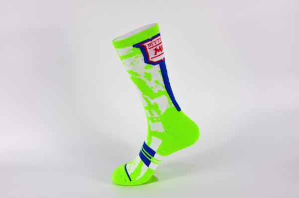 Green Breathbale Long Basketball Socks , Disposable Under Armour Basketball