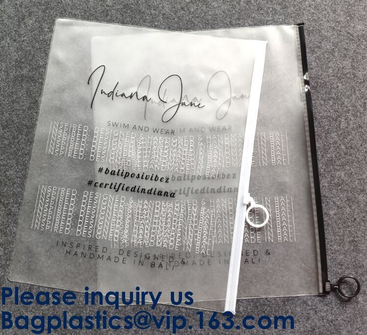 k Plastic Bags Packaging Custom Clear Poly Pvc Slider Zipper Bag, Standup Cosmetics Packaging PVC Slider Bag