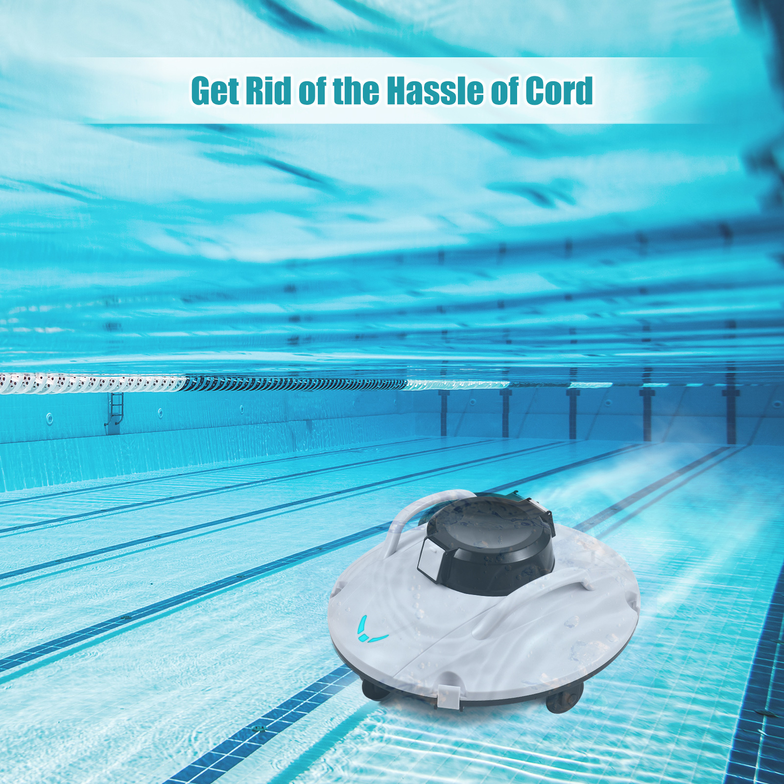 90 Mins Lasting 35W Cordless Vacuum Cleaner For Swimming Pool Robotic Pool Cleaner