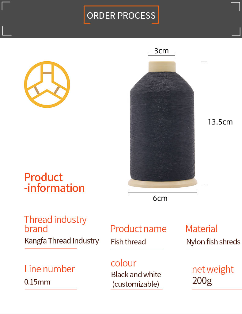 MERCERIZED Polyester 0.12mm Elasticated Fish Thread Sewing Thread For Fishing Line