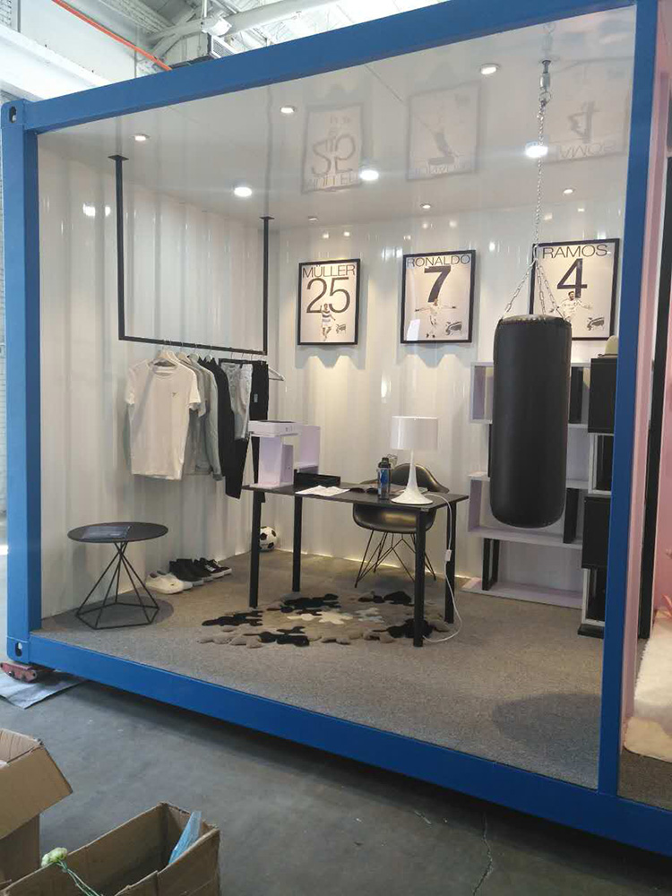 Toughened Glass Prefabricated 20gp Shipping Container Exhibition