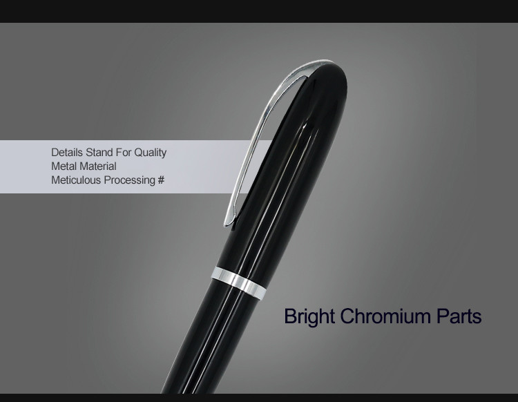 Sleek Metal Ballpoint Pen 1.0mm Classic Office Stationery Business Ball Pen
