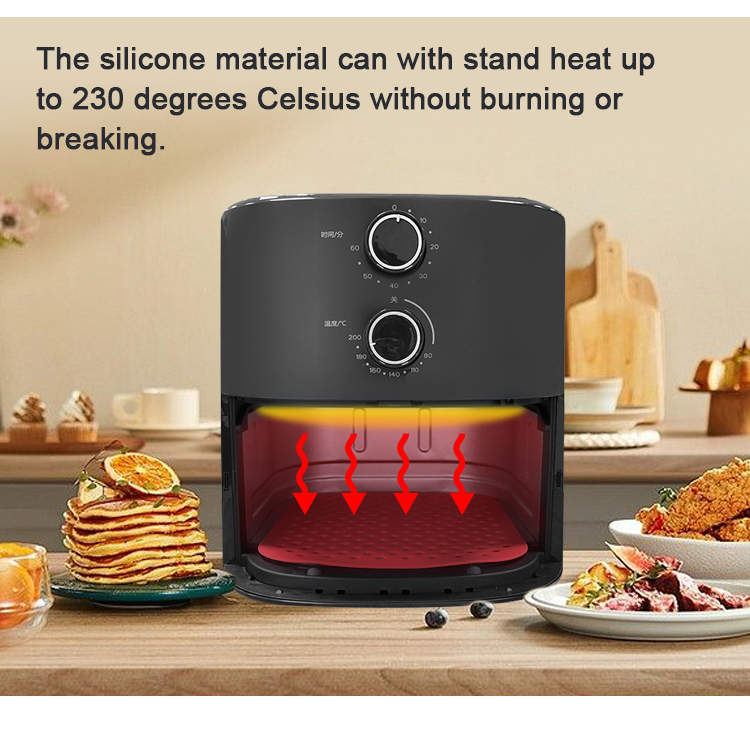 Food Grade Silicone Air Fryer Baking Mat Nonstick Multi Color