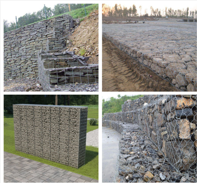 5 Twist 3 ×1×0.3m GI Wire Galvanized Gabion Box Mattress For Seashore Protection