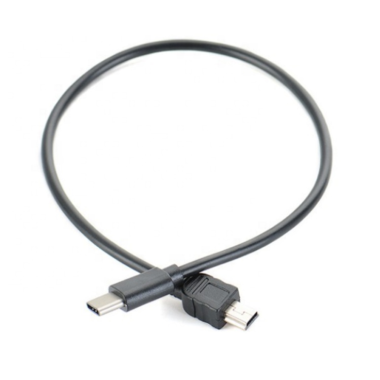 Data Charging USB Type C to Mini B 5 Pin USB OTG Cable for Camera
