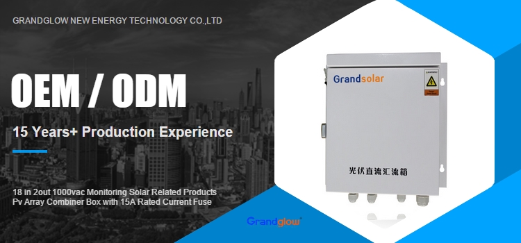 18 in 2out 1000vac Monitoring Solar Related Products Pv Array Combiner Box with 15A Rated Current Fuse