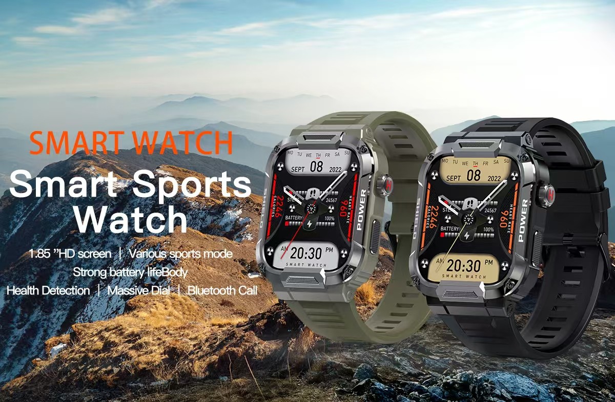 MK66 Men Smart Watch Outdoor Sport Fitness Tracker With BT Call 400mAh Big Battery