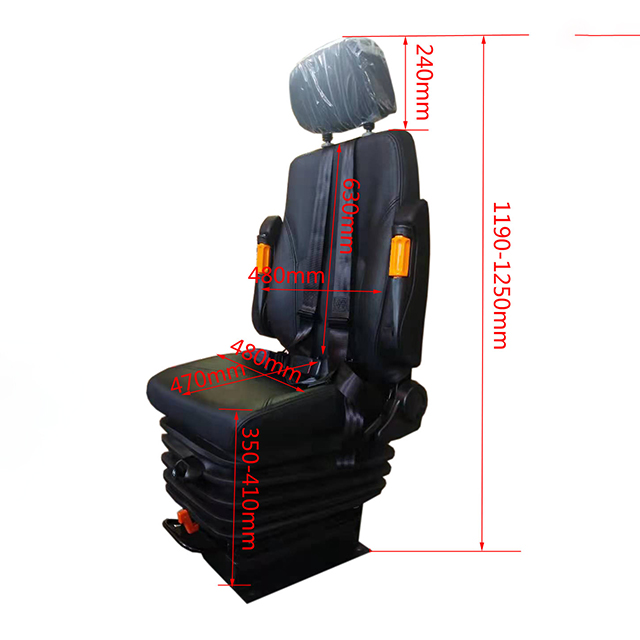 360 Rotation Base Air Suspension Seats Railway Subway With 24V Air Compressor Pump
