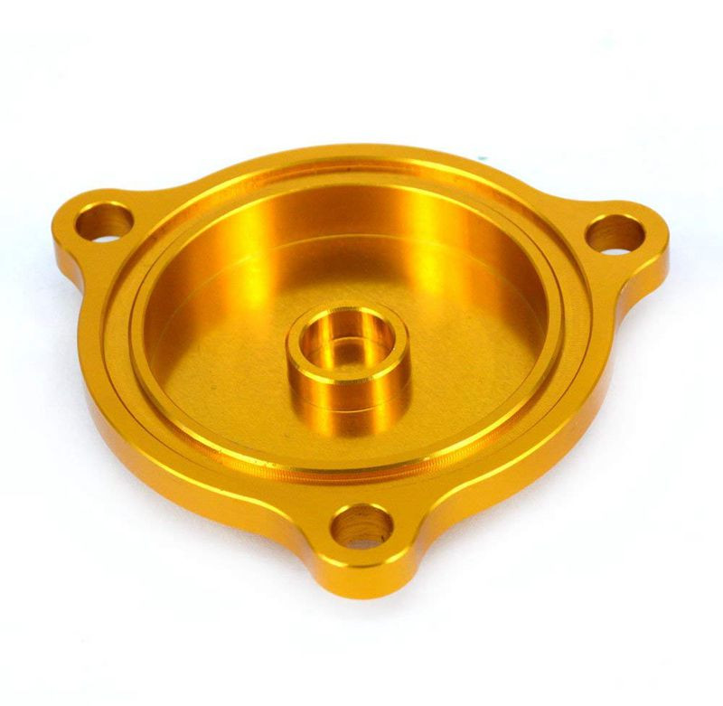Auto Parts Custom CNC Milling Yellow Anodized Polish Micro Machining 2 Years Warranty