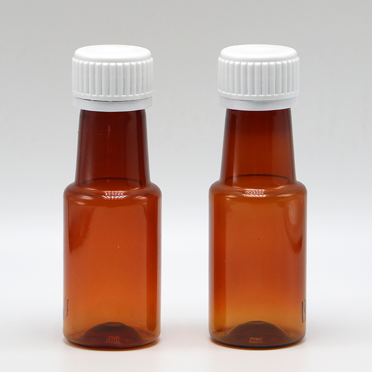 70ml PET Amber Maple Cough Syrup Oral Liquid Bottle Container for Liquid Medicine