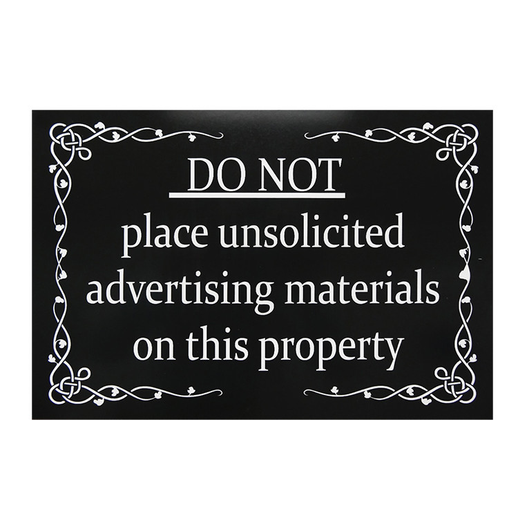 Custom Glarefree Safety PVC Outdoor Signs Black UV Printing 2mm 3mm