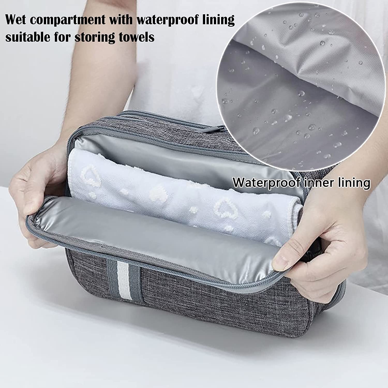 High Quality Toiletry Bag for Men Shockproof protective &Storgae Water-resistant Travel Toiletry Organizer Dopp Kit