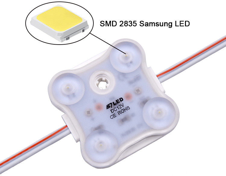 4 Light Sign Lens 1.8w SMD 2835 Samsung Injection LED Module IP68 12V