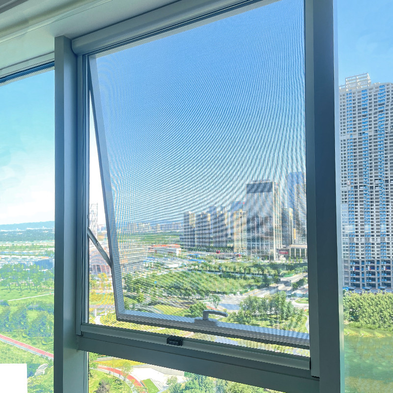 Aluminum Casement Window Roller Screen Window Retractable Screen Door Customed Color