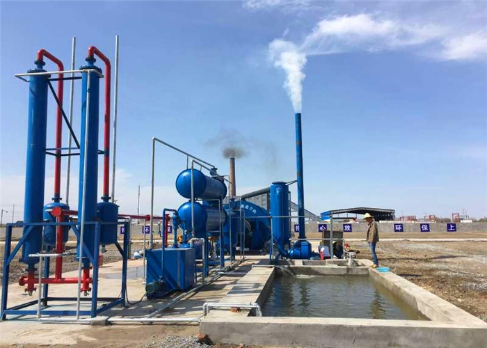 Waste Plastic Used Tyre Rubbers Pyrolysis to Fuel Oil Plant for Waste Recycling