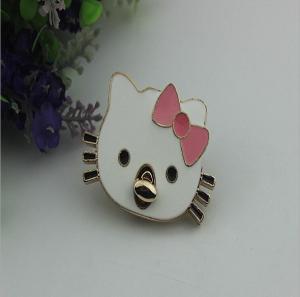 China Beatiful hello kitty patter decorative light gold metal purse turn lock on sale