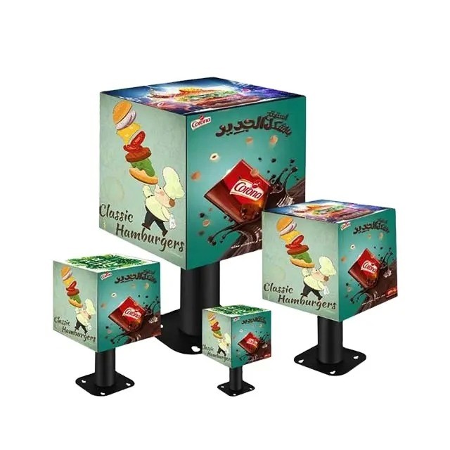 IP31 Magic Cube Commercial LED Display With Iron Sealed Cabinet And 1/32s Scanning