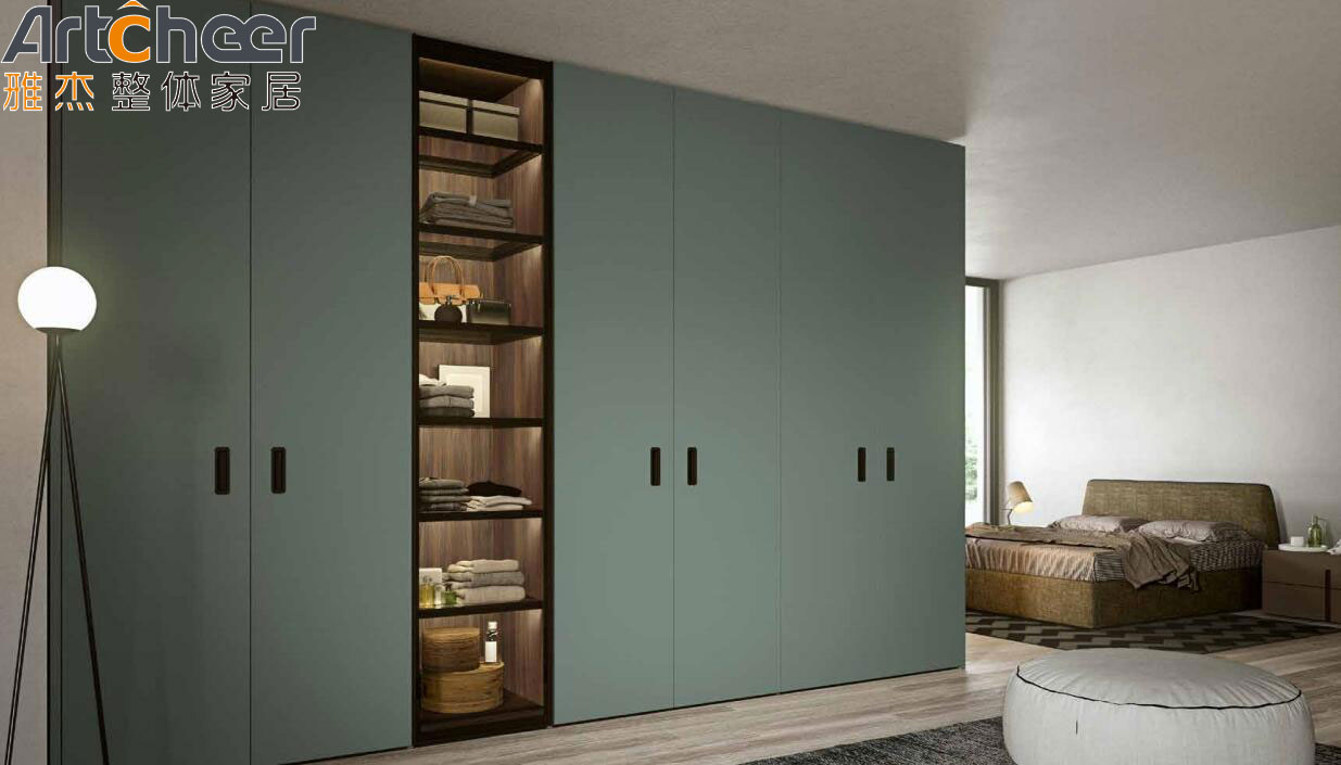 Modern Minimalist Bedroom Wardrobe Cabinet with Simple Design and Cupboard Handles