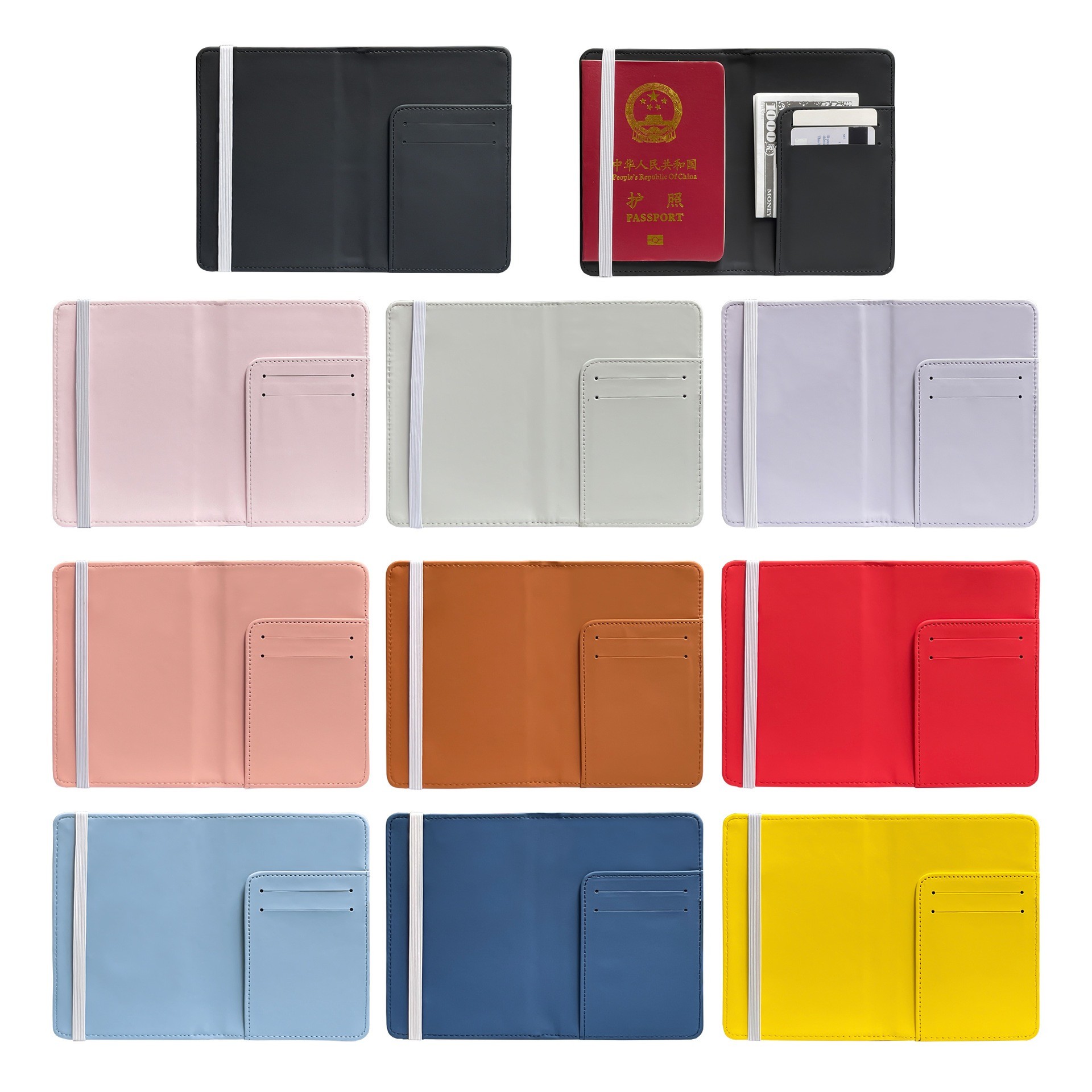 Colored Sublimation Passport Holder Custom Sublimation Blank Card Holder For Sublimation Printing