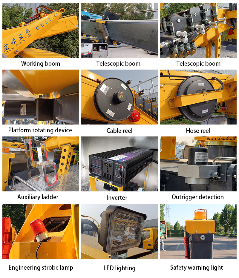 Customized Diesel 23m Telescopic Boom Bucket Vehicle Aerial work truck High-altitude Operation Truck