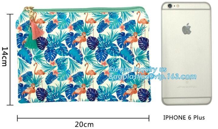 Professional Cosmetic Bag Canvas Zipper Pouch Wholesale, Private Label Makeup Bag, Canvas Bag with Zipper bagplastics