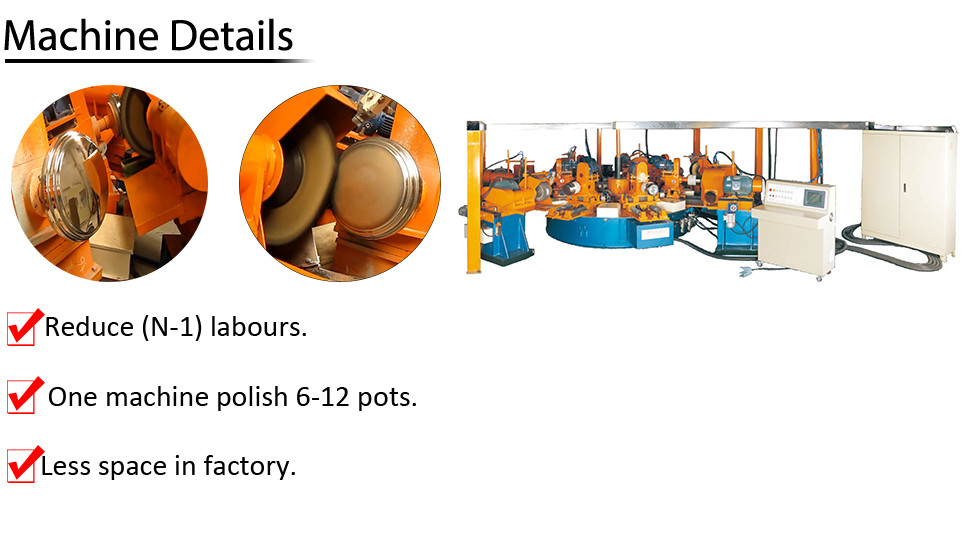 Polishing Machine Save Polishing Wheels Outside Surface Mirror Rotary Metal 8 Stations Stable Mirror Polish Finish